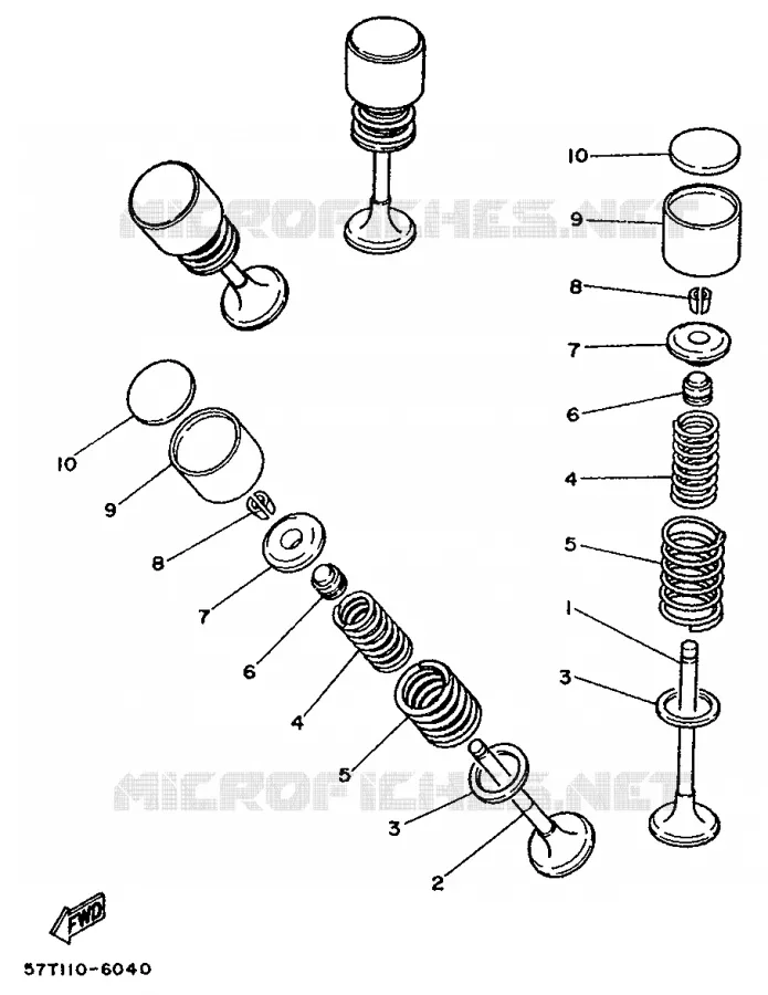 VALVE Yamaha MOTO 350 1996 XT  XT350H