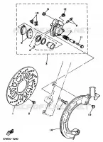 FRONT WHEEL / BRAKE CALIPER for Yamaha XTH 20KW 1987