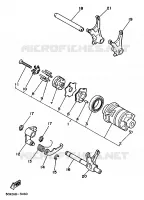 GEAR SHIFT SELECTOR DRUM / FORKS for Yamaha XT 1986