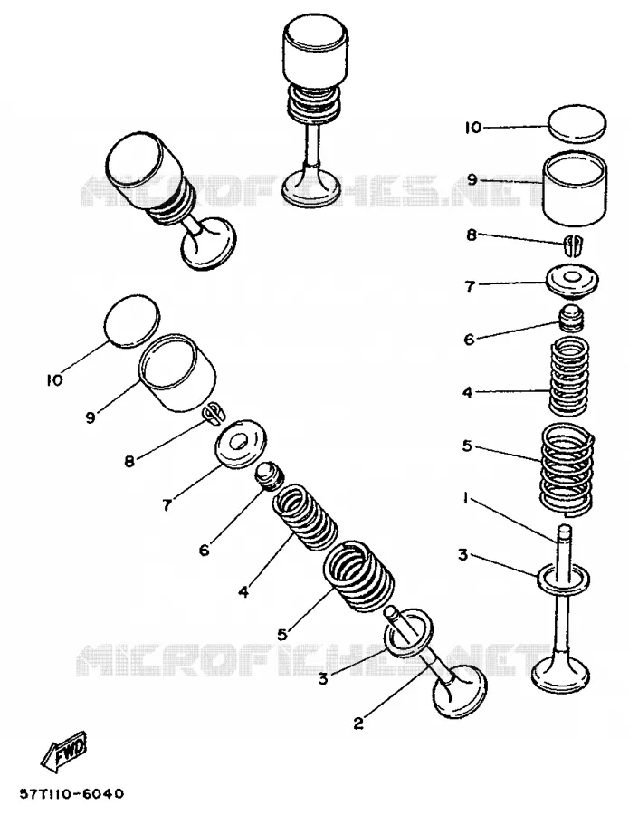VALVE Yamaha MOTO 350 1987 XT  XT350N (13KW)