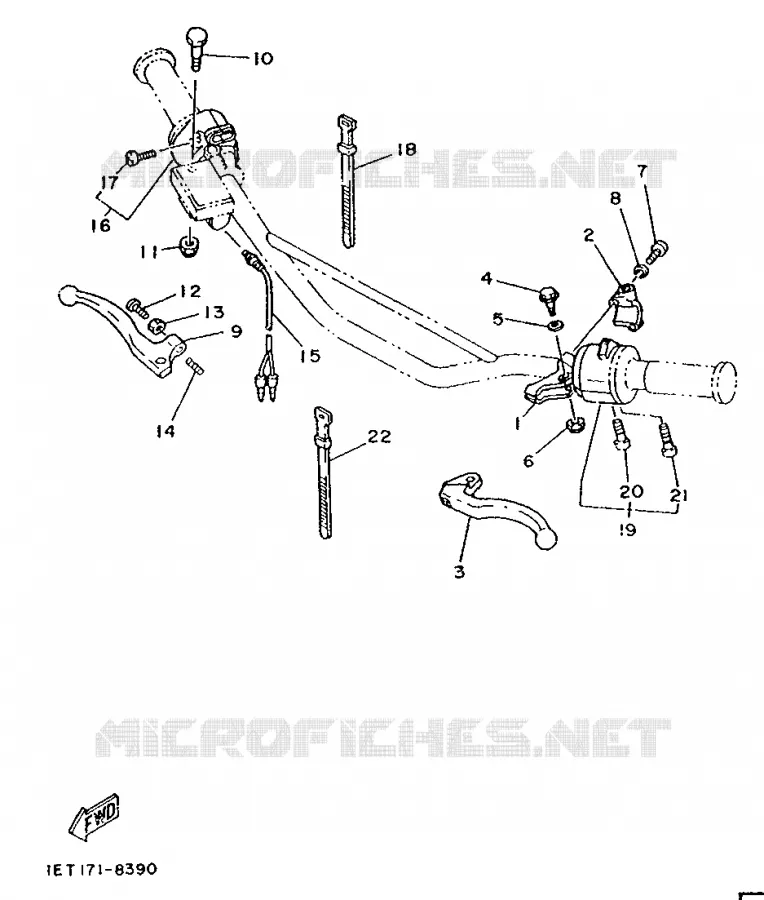 SWITCH / LEVER Yamaha MOTO 350 1988 XT  XT350N (13KW)