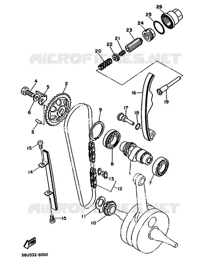CAMSHAFT / TIMING CHAIN Yamaha MOTO 500 1986 XT  XT500