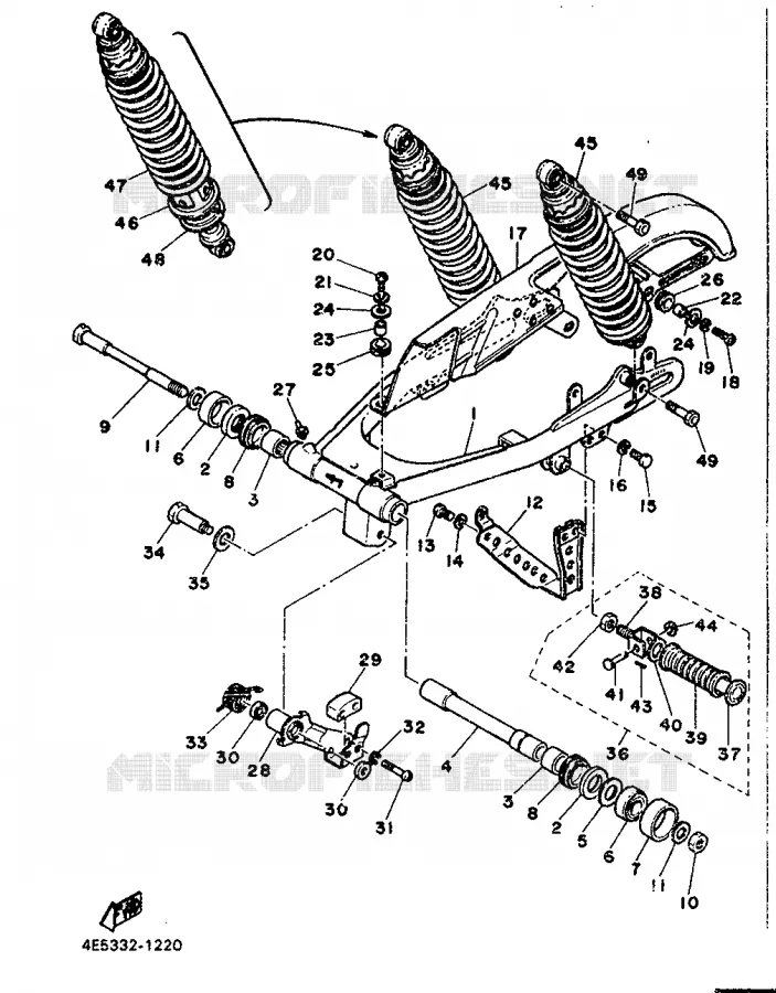SWINGARM Yamaha MOTO 500 1986 XT  XT500
