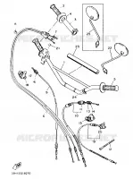 HANDLEBAR & CABLES for Yamaha XT 1988
