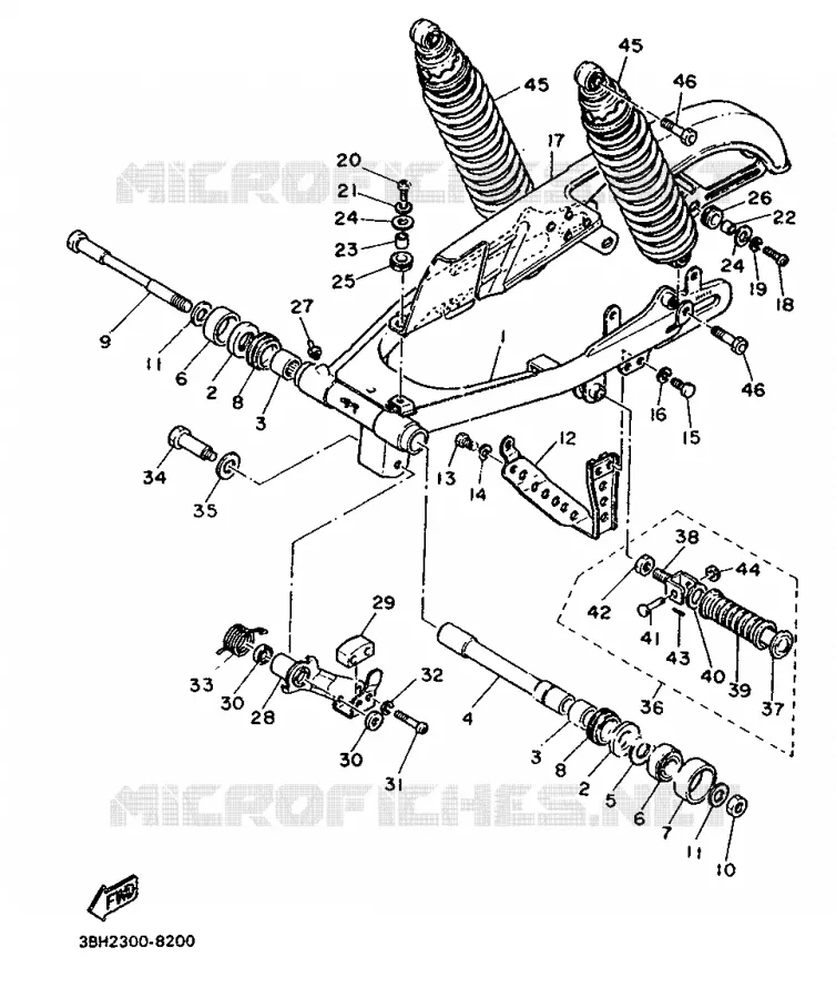 SWINGARM Yamaha MOTO 500 1988 XT  XT500
