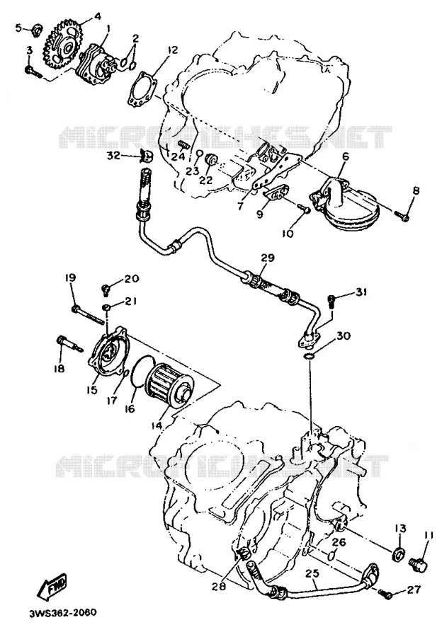 OIL PUMP Yamaha MOTO 500 1992 XTE  XT500E