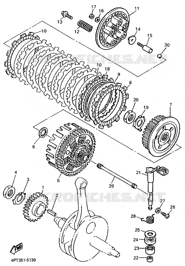 STARTER CLUTCH Yamaha MOTO 500 1995 XTE  XT500E