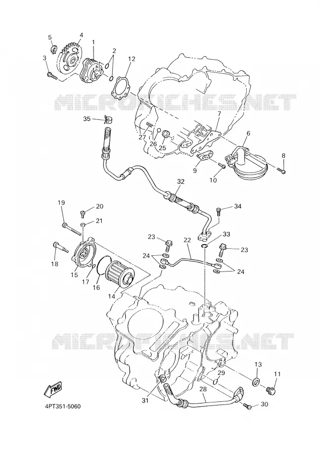 OIL PUMP Yamaha MOTO 500 2000 XTE  XT500E