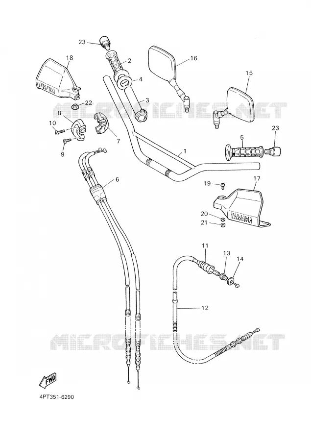 HANDLEBAR & CABLES Yamaha MOTO 500 2002 XTE  XT500E