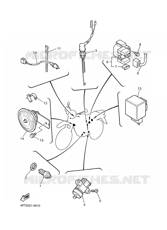 ELECTRICAL 2 Yamaha MOTO 500 2002 XTE  XT500E
