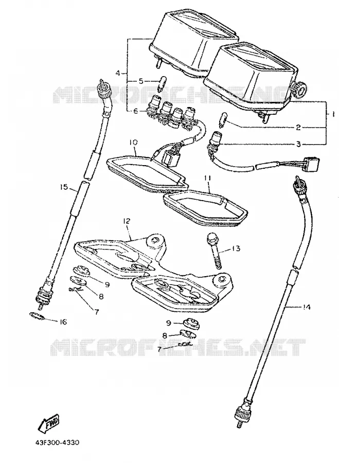 SPEEDOMETER Yamaha MOTO 500 1988 XT  XT500T