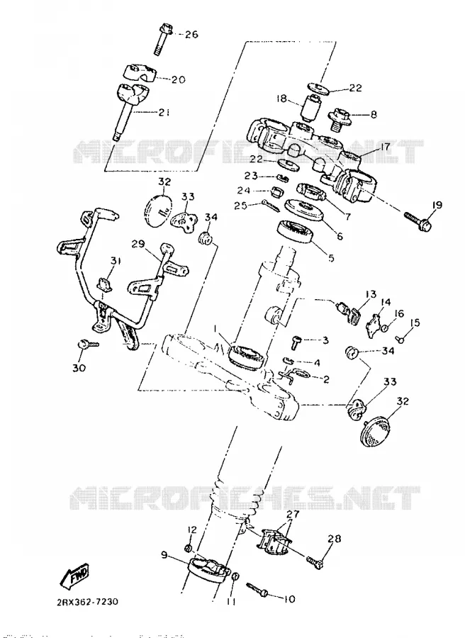 STEERING Yamaha MOTO 500 1987 XTZ  XT500Z