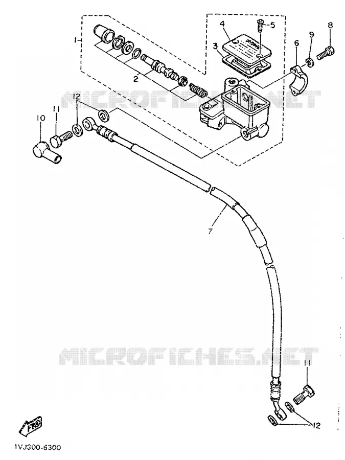 FRONT MASTER CYLINDER Yamaha MOTO 500 1987 XTZ  XT500Z