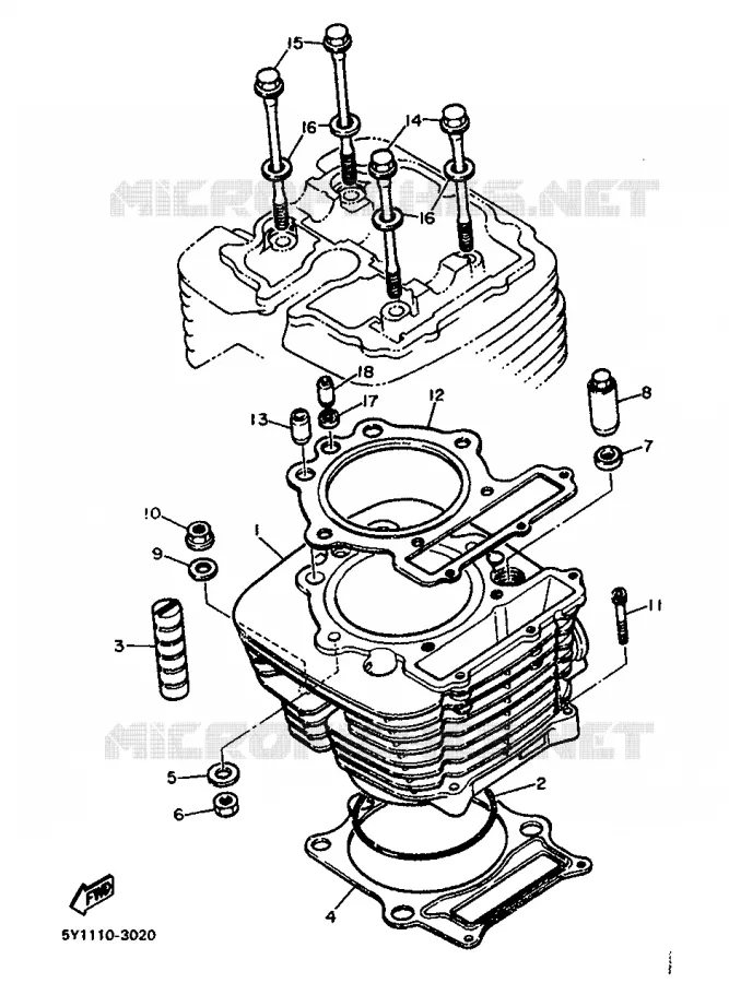 CYLINDER Yamaha MOTO 600 1986 XT  XT600