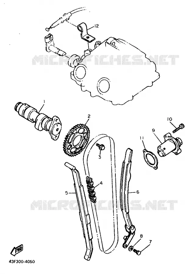 CAMSHAFT / TIMING CHAIN Yamaha MOTO 600 1986 XT  XT600