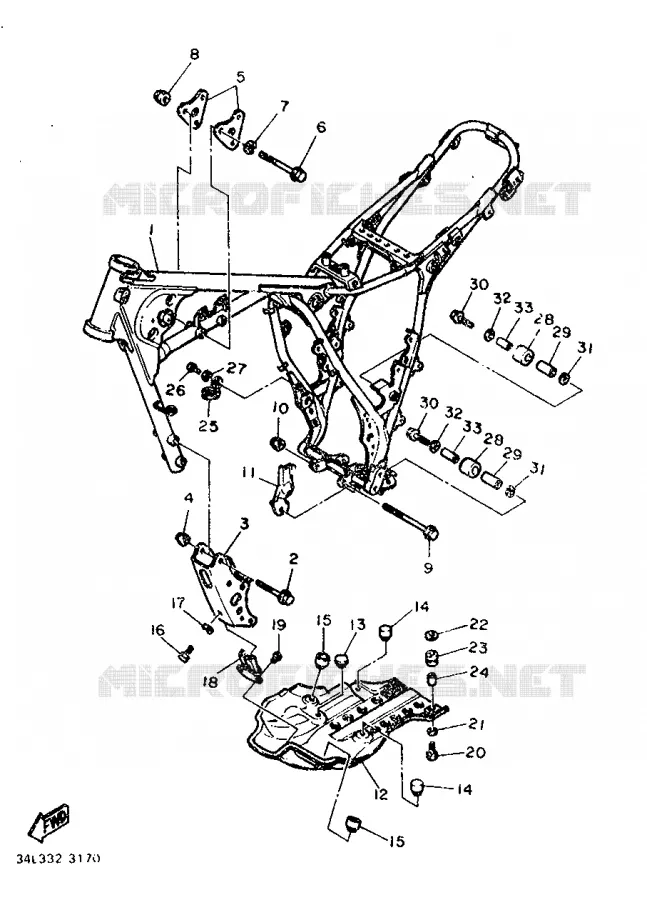 FRAME Yamaha MOTO 600 1986 XT  XT600