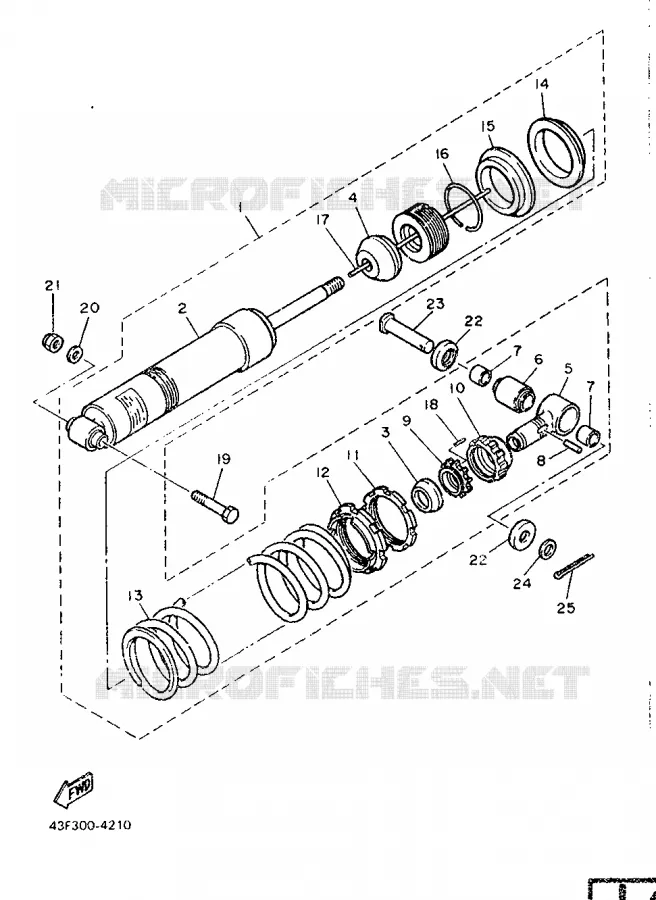 REAR SHOCK ABSORBER Yamaha MOTO 600 1986 XT  XT600