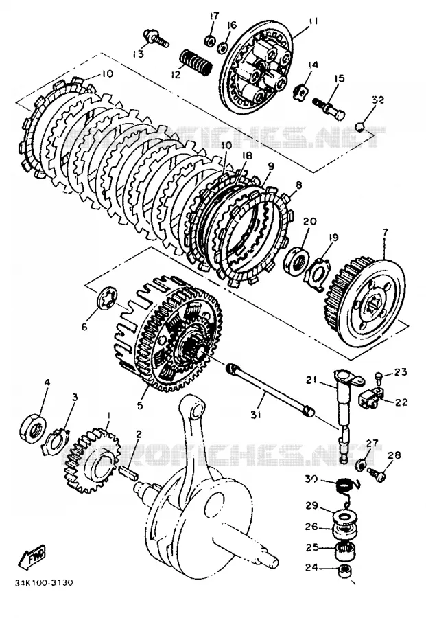 STARTER CLUTCH Yamaha MOTO 600 1986 XT  XT600