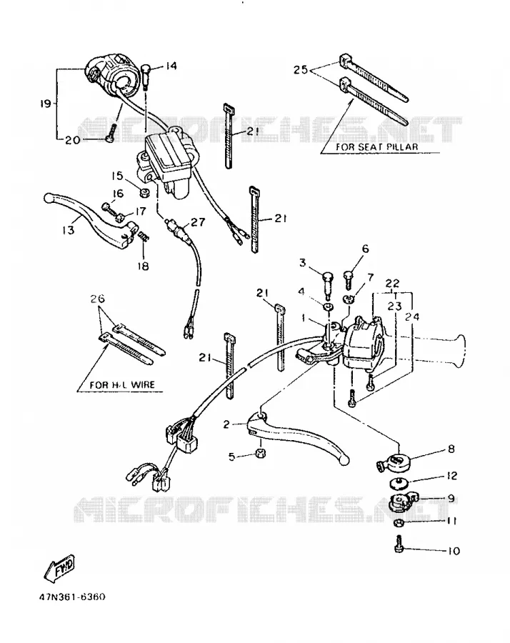 SWITCH / LEVER Yamaha MOTO 600 1986 XT  XT600