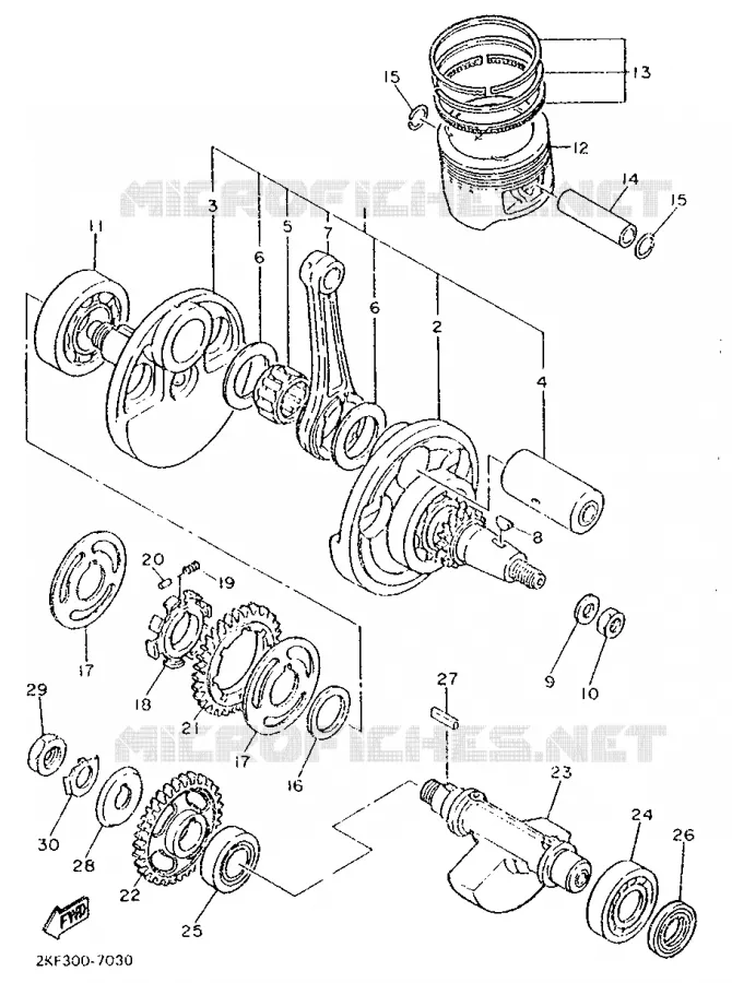 CRANKSHAFT / PISTON Yamaha MOTO 600 1987 XT  XT600