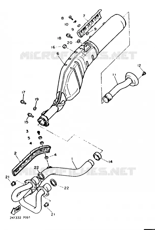 EXHAUST Yamaha MOTO 600 1987 XT  XT600
