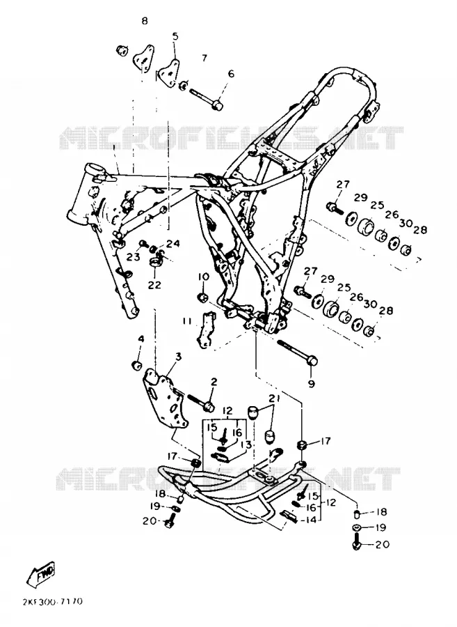 FRAME Yamaha MOTO 600 1987 XT  XT600
