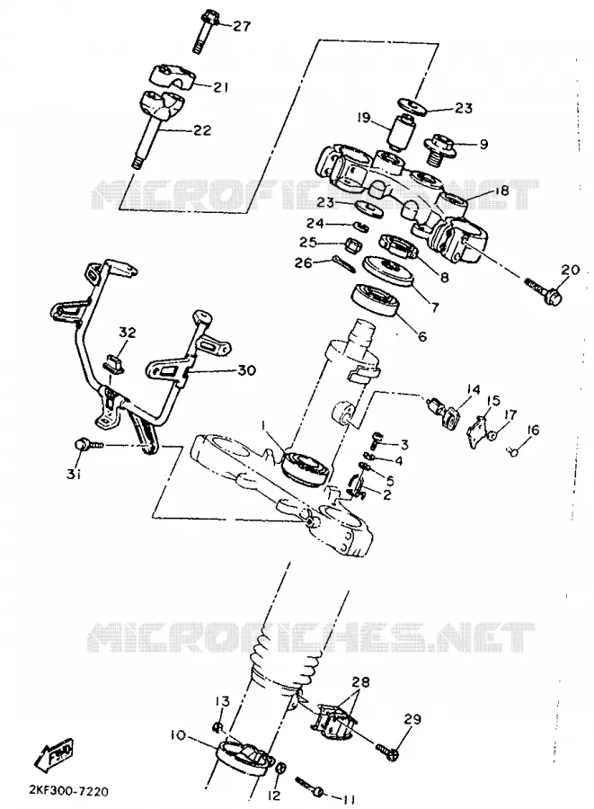 STEERING Yamaha MOTO 600 1987 XT  XT600