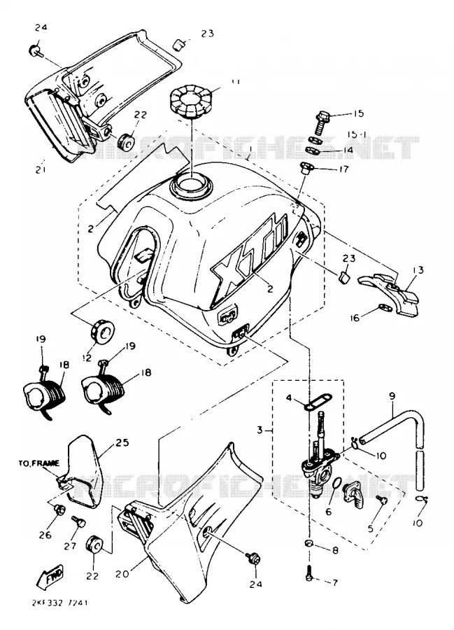 FUEL TANK Yamaha MOTO 600 1987 XT  XT600