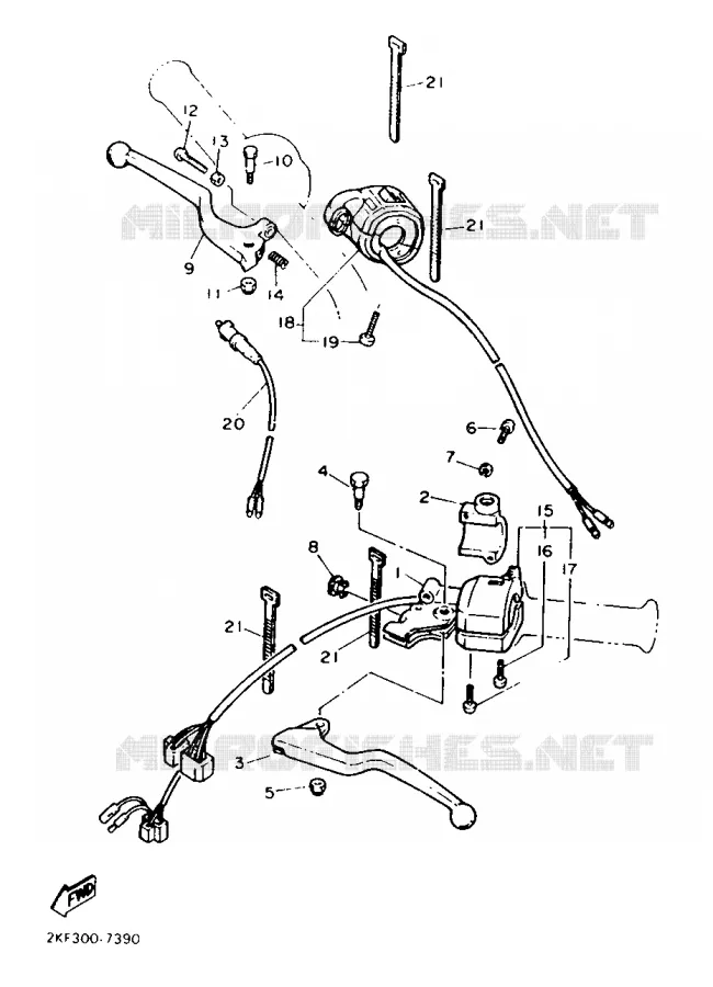 SWITCH / LEVER Yamaha MOTO 600 1987 XT  XT600