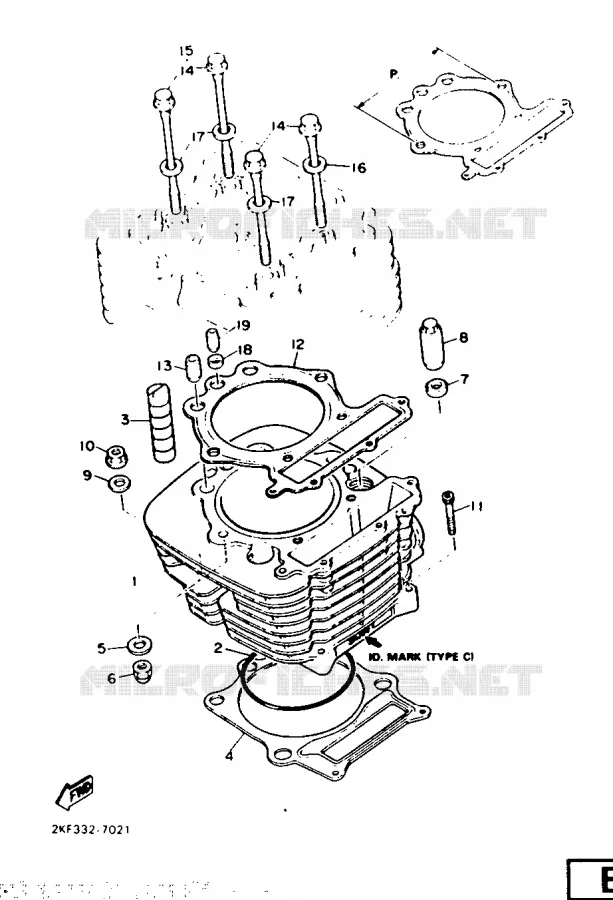 CYLINDER Yamaha MOTO 600 1987 XT  XT600