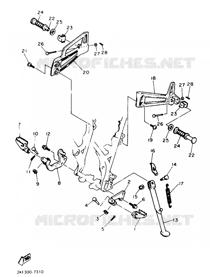 STAND / FOOTREST Yamaha MOTO 600 1987 XT  XT600