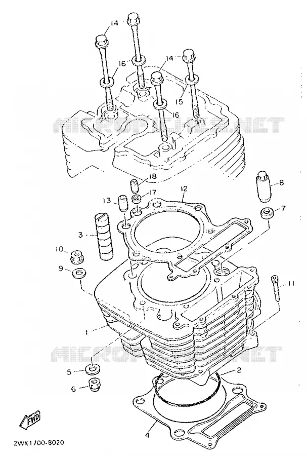 CYLINDER Yamaha MOTO 600 1988 XT  XT600