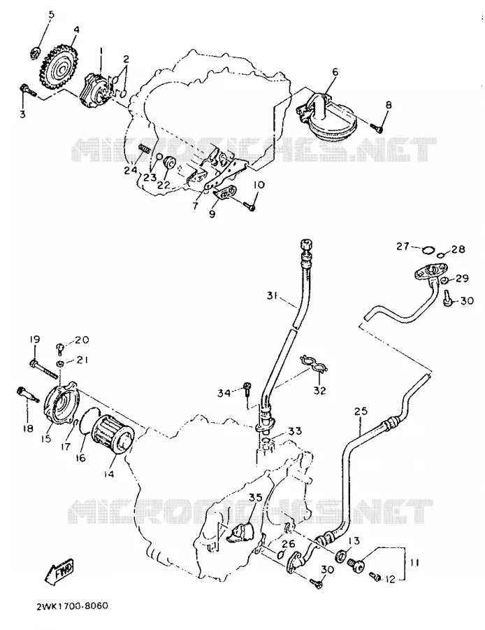 OIL PUMP Yamaha MOTO 600 1988 XT  XT600