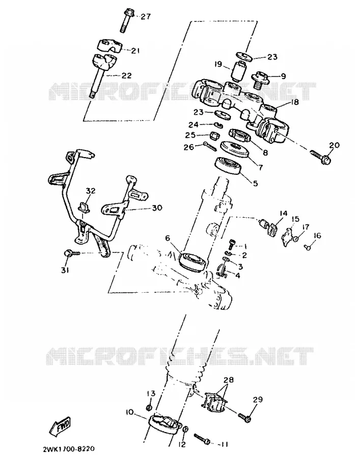 STEERING Yamaha MOTO 600 1988 XT  XT600