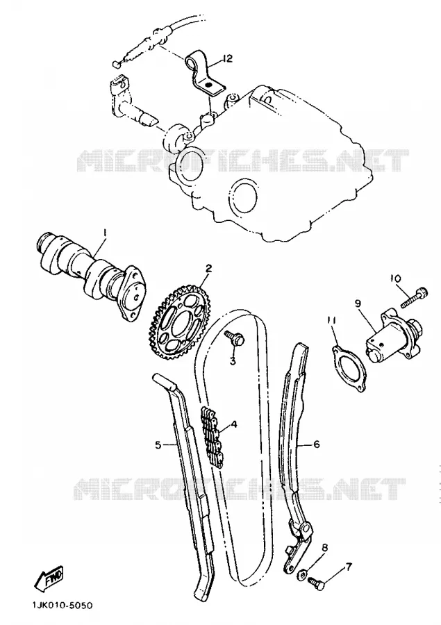 CAMSHAFT / TIMING CHAIN Yamaha MOTO 600 1989 XT  XT600