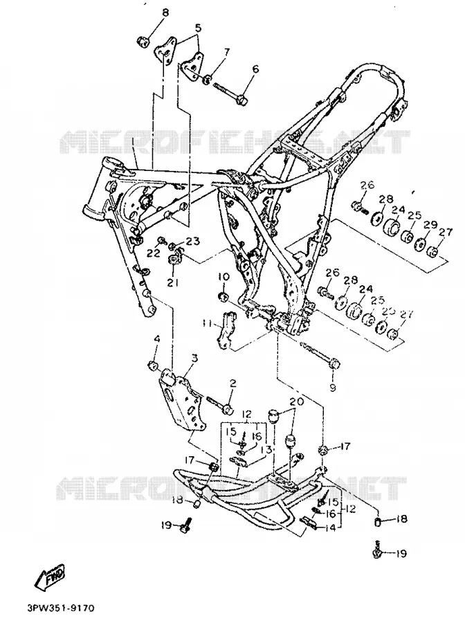FRAME Yamaha MOTO 600 1989 XT  XT600
