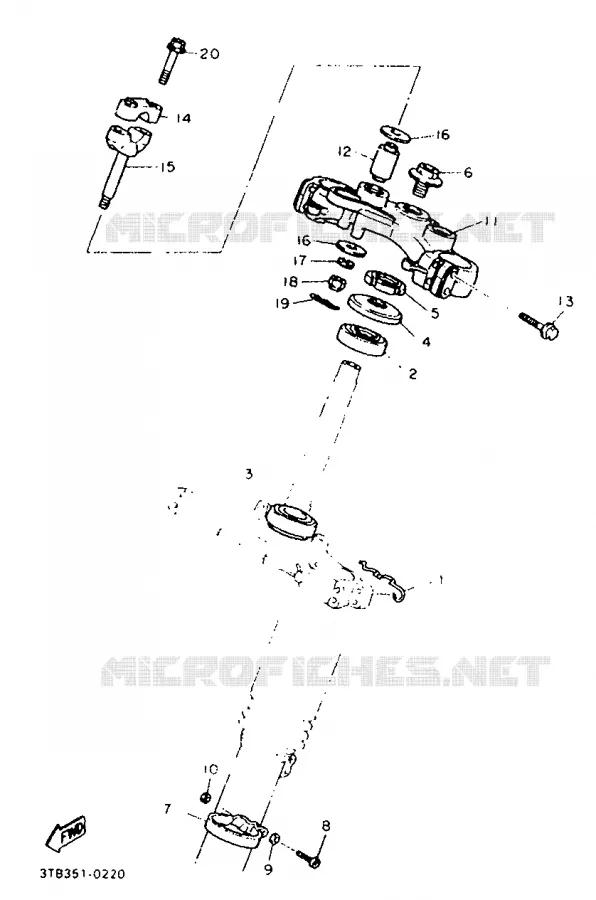 STEERING Yamaha MOTO 600 1990 XT  XT600