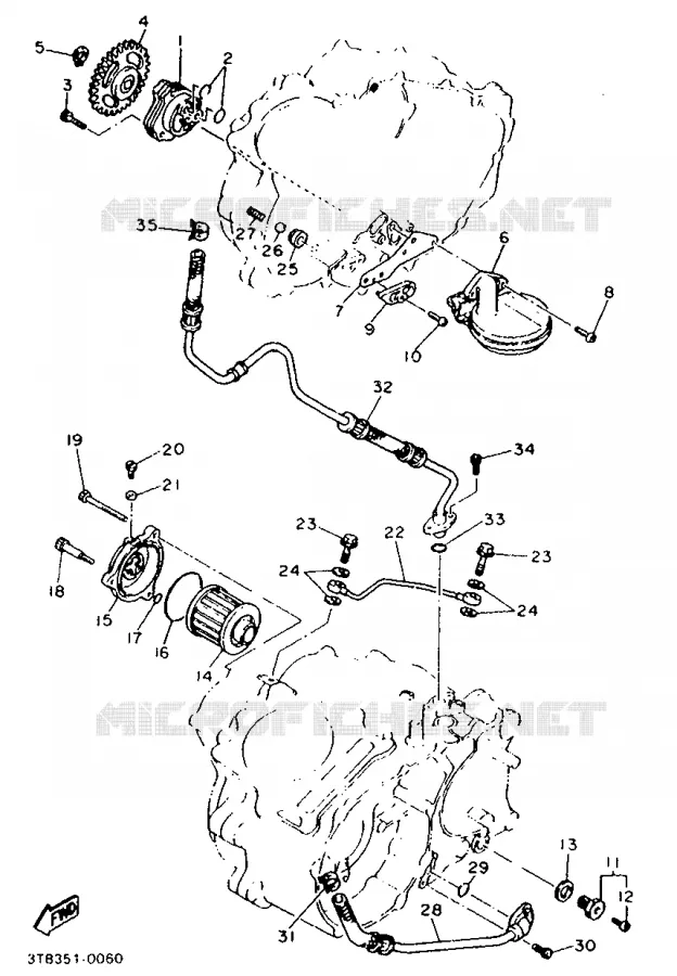 OIL PUMP Yamaha MOTO 600 1990 XTE  XT600E