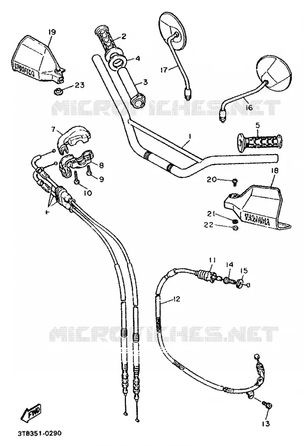 HANDLEBAR & CABLES Yamaha MOTO 600 1990 XTE  XT600E