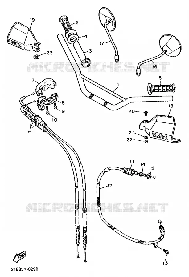 HANDLEBAR & CABLES Yamaha MOTO 600 1991 XTE  XT600E