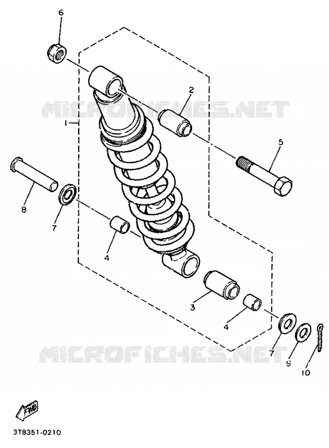 SWINGARM / SHOCK ABSORBER Yamaha MOTO 600 1991 XTE  XT600E