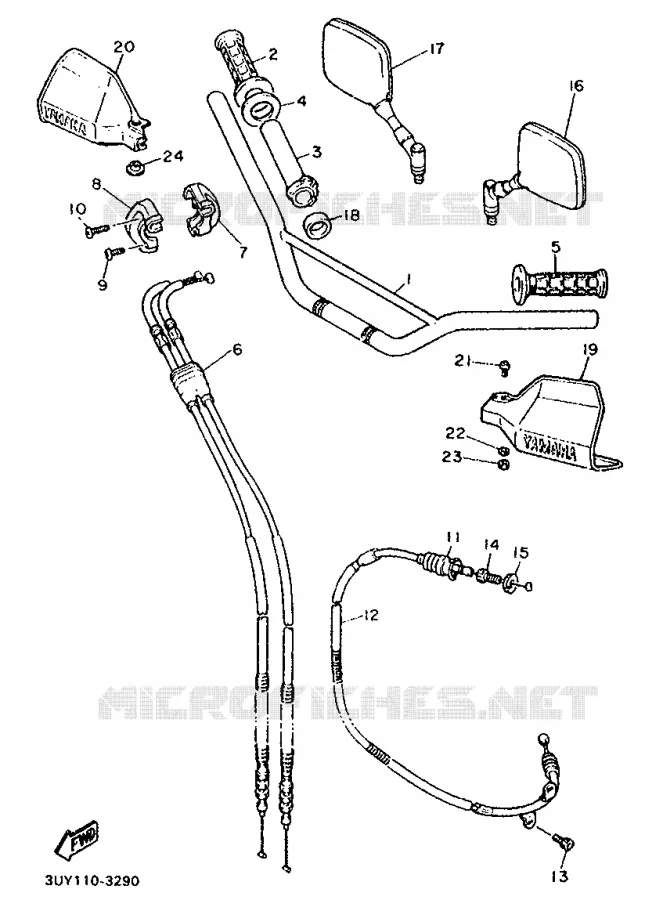 HANDLEBAR & CABLES Yamaha MOTO 600 1994 XTE  XT600E
