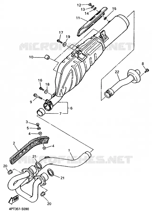 EXHAUST Yamaha MOTO 600 1995 XTE  XT600E