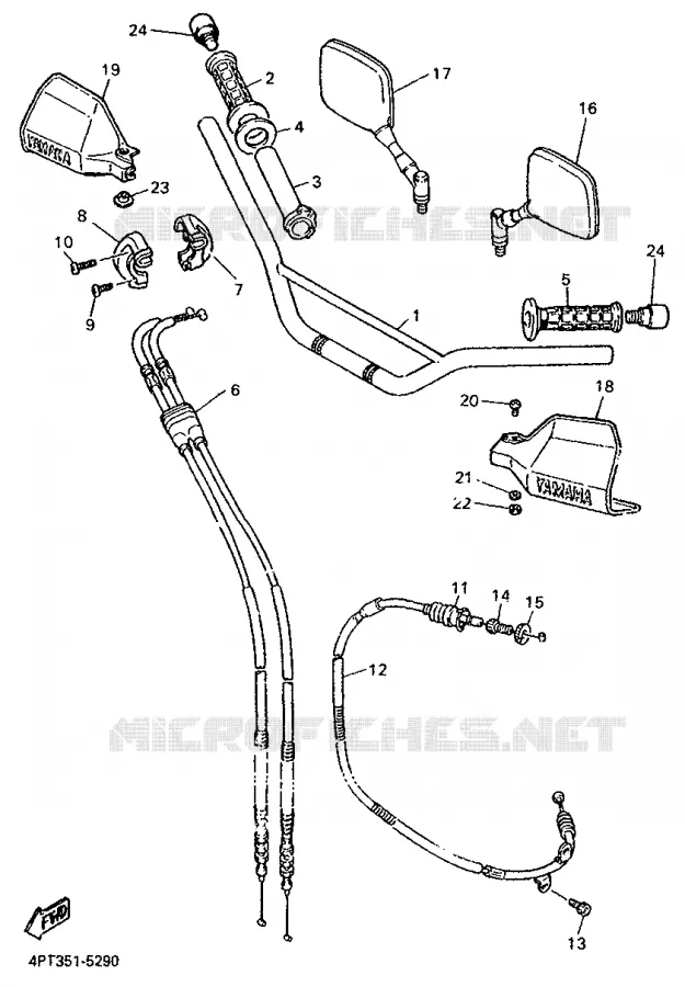 CABLE Yamaha MOTO 600 1995 XTE  XT600E