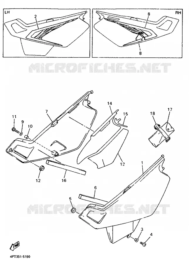 SIDE COVER Yamaha MOTO 600 1997 XTE  XT600E