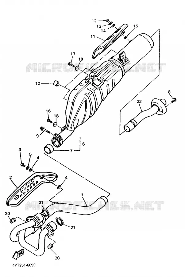 EXHAUST Yamaha MOTO 600 1997 XTE  XT600E