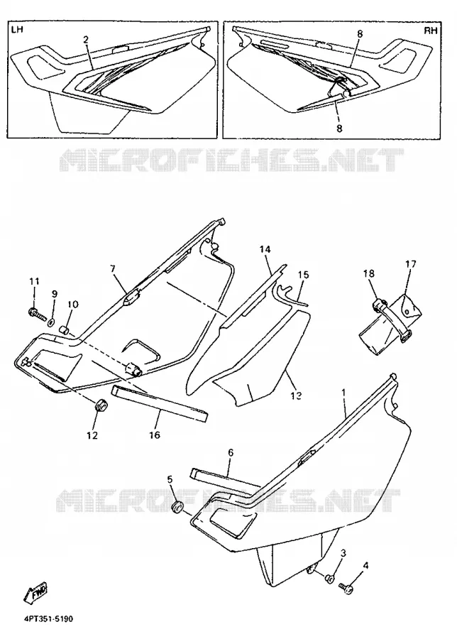 SIDE COVER Yamaha MOTO 600 1997 XTE  XT600E