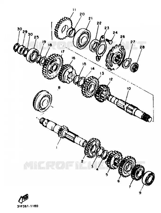 TRANSMISSION Yamaha MOTO 600 1997 XTE  XT600E