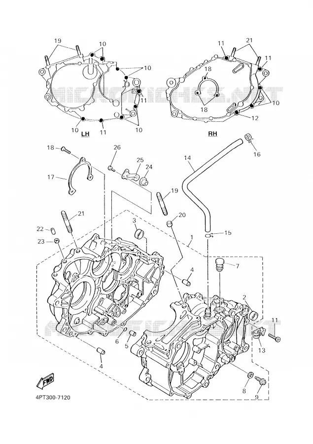 CRANKCASE Yamaha MOTO 600 2000 XTE  XT600E