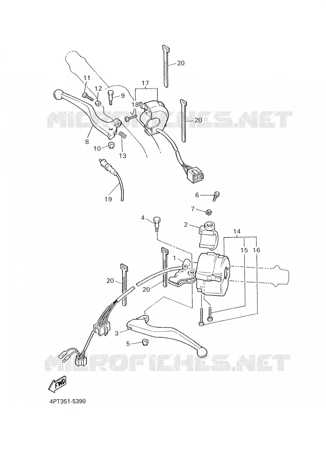 SWITCH / LEVER Yamaha MOTO 600 2000 XTE  XT600E